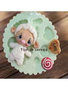 MOLDE DE SILICON BORREGUITO LOVE