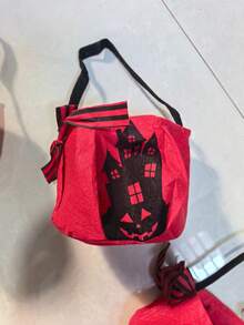 1 件全新蝴蝶结万圣节糖果袋 3D 南瓜手提包 礼物 跨境万圣节