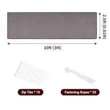 Red de Seguridad para Escaleras de Bebé para Interiores y Exteriores Patios Barandilla y Escaleras Protección de Escaleras de Seguridad para Niños Barra de Seguridad 3 m x 80 mm Blanco2PK - Blanco - Ver 3