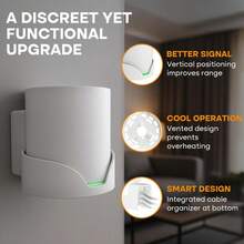 Soporte de pared para TP-Link, Deco X20 X60 X50 X55 WiFi 6 soporte de pared con organizador de cables, sistema WiFi de malla para el hogar, soporte resistente que ahorra espacio TP-Link router soporte de pared (paquete de 2) - 1 - Ver 8