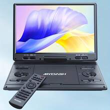 31.75cm Portable DVD Player - 180° Rotating HD Screen With Anti-Touch Button, Car Headrest Mount Kit, 5-Hour Battery Life, Supports CD/DVD/USB/SD, Multi-Interface Entertainment, Perfect Halloween & Christmas Gift - Black - View 9