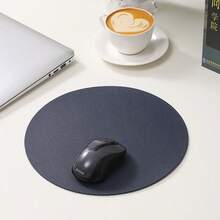 1pc Small Round Single/Double-Sided Solid Color Mouse Pad, Non-Slip Computer Office Gaming Desk Mat For Women