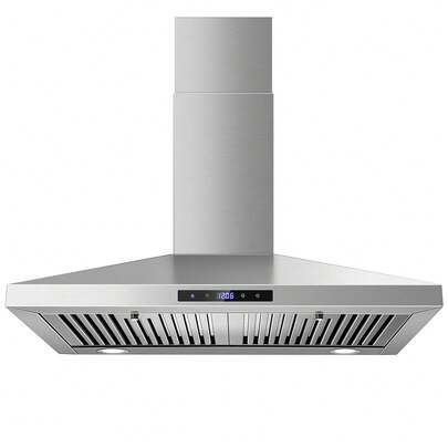 SNDOAS 30 Inches Stainless Steel Wall Mount Range Hood,W/Touch Control,Ducted/Ductless Convertible,Baffle Filters,3 Speeds,Cyber Monday,Gift