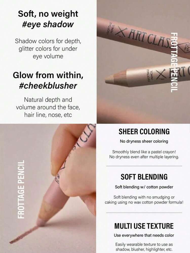 Too Cool for School Artclass No.1 Shiny Linen Color Matte Eyeliner Pencil, Creamy Powder Texture, Lightweight Application, Buildable, Long-Lasting & Smudge-Proof, Breathable & Pigmented, Skin-Friendly Formula, Twist-Up Precise Tip, 1.1g/0.03oz, Korean Makeup - #1 Shining Linen - 查看 8
