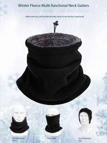 Outdoor Cycling And Skiing Scarf For Autumn And Winter, With Adjustable Length, Thermal Lined, Thick And Warm, Neck Warmer, Anti-Wind, Anti-Dust Mask.