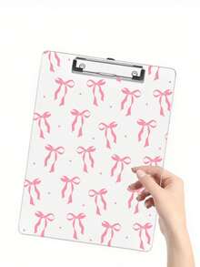 Personalized Teacher'S Gifts, Bow Pattern Folder,Teacher Clipboard,Pink Clipboard,Pink Bow Element, Bow Design ,Teacher Office Gift, Cute Stationery , Women Coworker Or Back To School Supplies,Teacher Graduation Gift, Back To School,School Supplies,Teachers Day Gift,Back To School Gift, Perfect Gift For Teachers,Cute Hanging Writing Board, Office Supplies