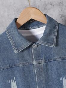 2pcs Boys' Denim Jacket And Pants Set, Spring/Autumn