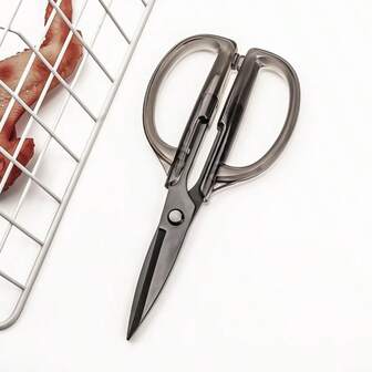 新款复古欧美风格剪刀，亚克力透明手柄，黑色涂层刀片，多功能缝纫和厨房剪刀