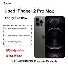 A+ Grade Used Apple IPhone 12 Pro Max, Genuine Original, Near Mint Condition (99% New); Phone, Screen Protector Included - Black - View 9