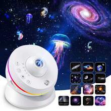13-In-1 Ultra HD Meteor For Galaxy Projector Lamp, 4K HD Solar System Starry Sky Light,1/2H Timer 4-Key Control, RGB Color Changing Ambient Night Light USB Light Fixture With 360-Degree Rotatable LED For Galaxy Projector, For Bedroom Dining Table, Game Room Home Theater Wedding Holiday Gift, Bedside Projection Lamp, Ceiling Lighting