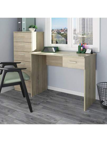 Briebe Computer Bureau 75x90x50cm ✅Shipping 24/48h✅1 Storage Drawer, Office, Youth Room, Desk, Briebe, Prakt, Brown, ESC1189CAB view 3