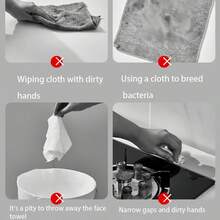 1 pieza Mopa de toalla facial giratoria, soporte para toallitas húmedas de limpieza de pared y piso sin manos, herramienta de limpieza de escritorio y pared multifuncional