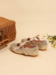 1 Paar Mädchen Schulschuhe mit Schleifen Dekor, flache Freizeitschuhe für Schülerinnen, Campus, Outdoor, Lässig, Sport, Flache Schuhe