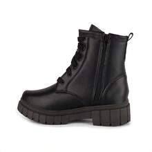 Domidona Women's Children's Ankle Boots, Elegant And Comfortable, Fashionable Winter High-Top Tractor Boots - 黑色 - 查看 5