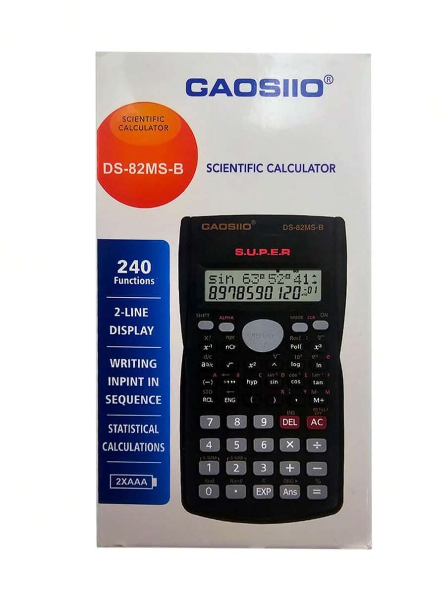 Calculadora científica con 240 funciones, color negro - Negro - Ver 1