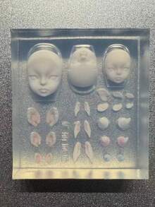 1 件硅胶美甲模具，娃娃头，精灵耳朵 3D 模型，美甲配件 DIY，精致透明指甲模具 - 無色 - 查看 11