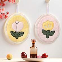 1 pièce/2 pièces/4 pièces Serviettes de toilette à motif tulipe, douces et séchage rapide - super absorbantes, design floral moderne, convient pour la cuisine et la salle de bain