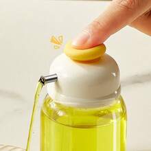 1pc Cute Pressing Oil Bottle, Multi-Function Pressing Soy Sauce/Seasoning Bottle For Kitchen Use