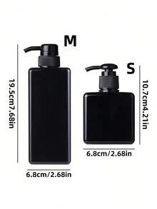 1 Stück Haustier Kunststoff Lotion Duschgel Spender Pumpflasche, schwarze Badezimmer Dekoration, geeignet für Herbst, Rückkehr zur Schule Saison - Schwarz - Übersicht 2