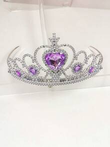 8pcs Princess Costume Party Accessories Set, Including Crown, Gloves, Hair Accessories, Wand, Necklace, Earrings, Suitable For Party Occasions