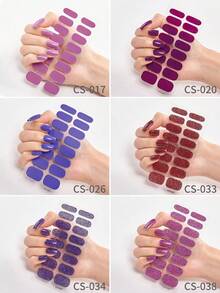 48/96/128/192片装多巴胺美甲贴纸套装，包含粉色、黑色、白色、红色、蓝色、绿色等多种颜色，闪光美甲贴纸，DIY全套美甲贴纸，按压式美甲贴纸，渐变闪光美甲贴纸，持久耐用，适合日常、圣诞节、新年、派对等场合，快速轻松地打造美丽惊艳的美甲造型。（注意：本产品不适用于UV固化） - 彩色 - 查看 46