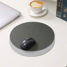 1pc Small Round Single/Double-Sided Solid Color Mouse Pad, Non-Slip Computer Office Gaming Desk Mat For Women