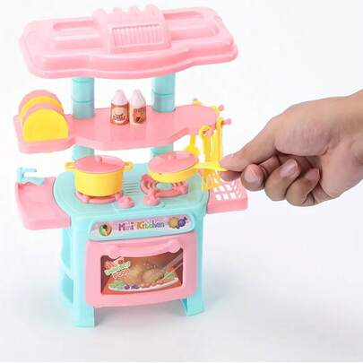 Bộ đồ chơi nấu ăn và xào tương tác cho bé gái, Bộ đồ chơi nhà bếp giả vờ