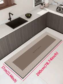1 pieza Alfombra de cocina de silicona, diseño progresivo de empalme gradual con patrón de línea avanzado y floral, anti-fatiga y absorbente de golpes, rápido secado y antideslizante, adecuada para cocina, baño, entrada, lavadero, etc., decoración de habitaciones - Multicolor - Ver 17