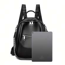 Zaino moda donna qualità PU borsa da viaggio a doppia spalla stile bohemien zaino con tracolla multifunzionale borsa a spalla casual