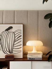 1PC Minimalist Mushroom-Shaped LED Table Lamp - USB-Powered Ambient Light For Bedrooms, Study Corners, And Modern Living Spaces, Orange/White