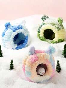 鸟巢，鹦鹉宠物保暖冬窝，加厚隔热虎百合图案睡窝，温暖繁殖箱，鹦鹉保暖鸟巢，牡丹凤凰保暖越冬巢 - 彩色 - 查看 3