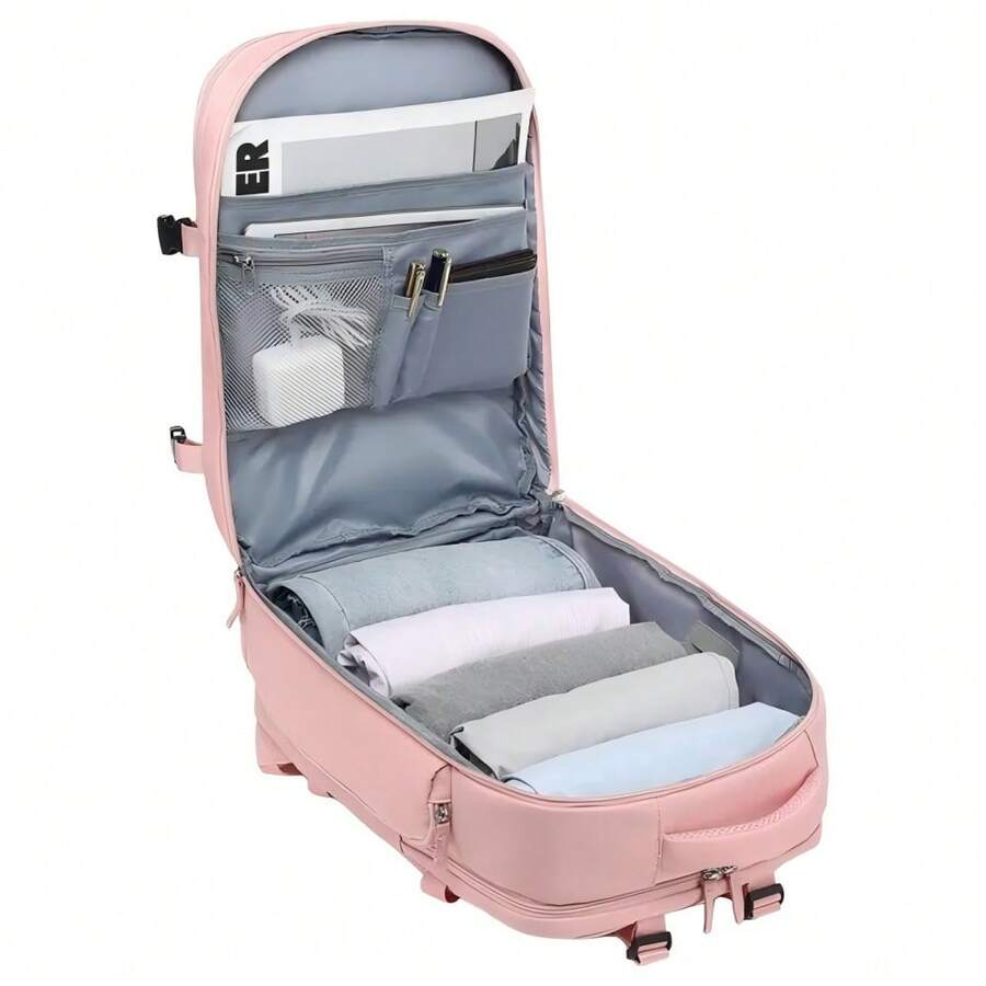 Mochila De Viaje Para Cabina De Avion 45x30x20 Para Vuelo Barato Equipaje De Mano Y Espaciosa Con Compartimento Para Zapatos Y Mochila Antirrobo Multifuncional Para Viajes