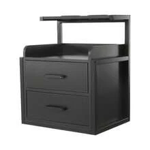 Sweetmile Salon Wall Cabinet 2 Drawers Wall Mounted Salon Storage Cabinet For Barber Store - Black - View 6