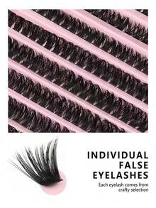 200pcs Eyelash Extension Kit Eye Lash Extension Lash Kit Lash Clusters Kit DIY Individual Lashes Cluster D Curl False Lashes Lash Clusters,Eye Lash Clusters,Individual Eyelashes,Lashes,Fake Lashes - D - View 6