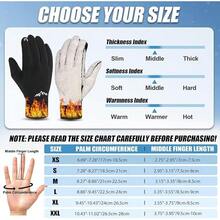 RIGWARL - Guantes de Invierno para Hombres y Mujeres - Básico[Terciopelo cristalino + resistente al agua]Negro - Ver 9