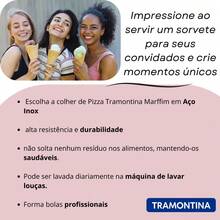Tramontina Kit Colher Sorvete Cortador Pizza Inox Marfim Tramontina