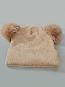 1 chiếc mũ len cho bé sơ sinh, mũ len trẻ em unisex, phụ kiện cho bé, mũ beanie cho trẻ sơ sinh, mũ co giãn, cho bé từ 0-3 tuổi. - Bóng đôi - Xem 24