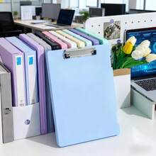 Prancheta com Pasta Tamanho A4, Caixa de Armazenamento Transparente, Organizador de Mesa de Escritório para Documentos, Livros, Papelaria