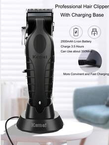 Kemei Professional Haircutting Kit, Barber's Haircutting Set, Men's Haircutting Kit, Holiday Haircutting Set KM-2296 & KM-2299, Home Haircutting Kit - Black - View 6