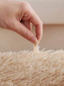Alfombra de felpa, moderna, suave, agradable para la piel, fácil de limpiar, se puede utilizar en dormitorios y salas de estar para hacer que su hogar sea más hermoso. - Café integral - Ver 3