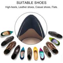 Dr.Foot Heel Grips For Men And Women, Self-Adhesive Heel Cushion Inserts Prevent Slipping, Rubbing, Blisters, Foot Pain, And Improve Shoe Fit - 2pairs + Extra 1 Shoe Horn (Black) - Black - View 3