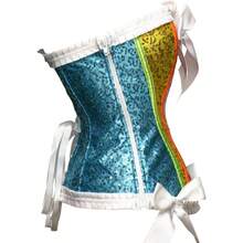 Women's Waist Cincher Bustier Boned Corset With  Design In 2025 - Rainbow - View 3