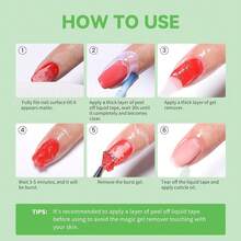 Magic Gel Nail Polish Remover With New Upgraded Gentle Formula,Faster & Easier & Cleaner & Safer Professional Nail Polish Remover In 3-5 Minutes,No Need For Foil Soaking Or Wrapping{"Color_name":"15mlMagicGelNailPolishRemover"} - 15ml魔法凝膠卸甲水 - 查看 9
