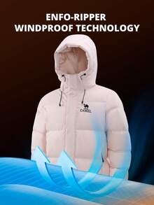 CAMEL CROWN Outdoor 3-In-1 Down Jacket, Men's Mid-Length Windproof Snowproof Oilproof Parka, Winter New Arrival - Wood Color - View 3