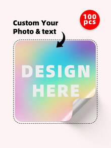 1-240 etiquetas personalizadas - Pegatinas cuadradas personalizadas con cualquier diseño, imagen, logotipo o texto, pegatinas impermeables, etiquetas de agradecimiento personalizadas, personalización colorida, personalización, escuela, hogar, oficina, calendario festivo - Blanco - Ver 42