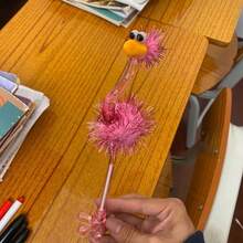 Bolígrafo de felpa, bolígrafo de avestruz de colores, adorno creativo de descompresión, adecuado para escuelas, oficinas, firmas, papelería, bolígrafos, regalos, regalos de Navidad, Navidad, regalos del Día de San Valentín