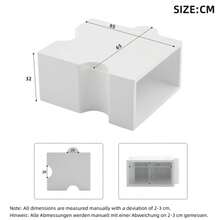 Cool White Puzzle Coffee Table Set, 2-Piece Modular Design, Can Be Split To Fit Sofa Tables At Either End Of The Sofa, Living Room Table