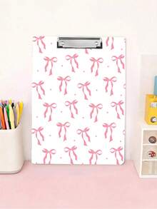 Personalized Teacher'S Gifts, Bow Pattern Folder,Teacher Clipboard,Pink Clipboard,Pink Bow Element, Bow Design ,Teacher Office Gift, Cute Stationery , Women Coworker Or Back To School Supplies,Teacher Graduation Gift, Back To School,School Supplies,Teachers Day Gift,Back To School Gift, Perfect Gift For Teachers,Cute Hanging Writing Board, Office Supplies