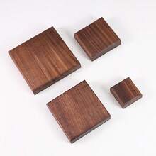 Walnut & Beechwood Display Gift Base, Figurine Doll Stand, Minimalist Jewelry Tray Display Rack
