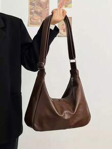 Sac bandoulière rétro Melad, nouveau sac à main de mode coréenne pour femmes, sac à épaule de grande capacité, indispensable pour la rentrée scolaire, excellent cadeau pour la fête des enseignants, motif de lettre personnalisable, réutilisable, sac pour enseignants, cadeau idéal pour les éducateurs, cadeau de demoiselle d'honneur pour maman - Tabac - Voir 12